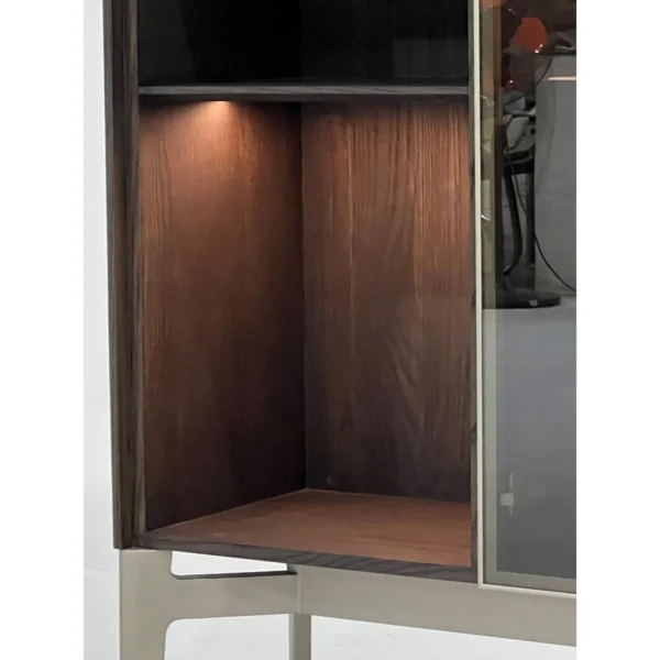 Smoked Oak Display Sideboard in clay — in a room setting
