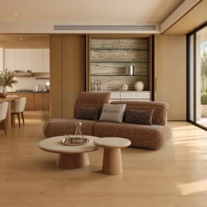 Soft Edge Sofa in linen blend — front view