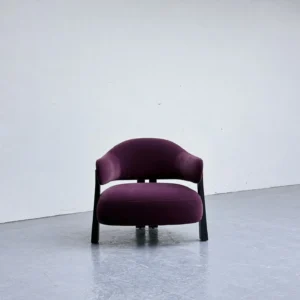 Soft Glow Armchair in solid wood — front view