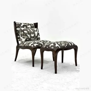 Bentwood Solid Wood Lounge Chair in black — in a room setting