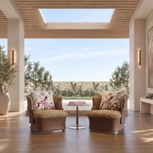 Song Chinese Lounge Chair in solid wood — front view
