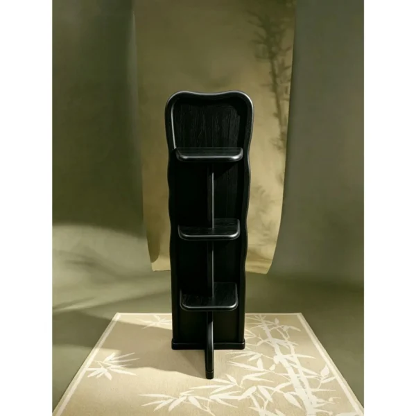 Spine Tall Bookshelf in Black — in a room setting