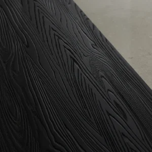 Sud Marble Console with Dark Wood Frame in black — front view