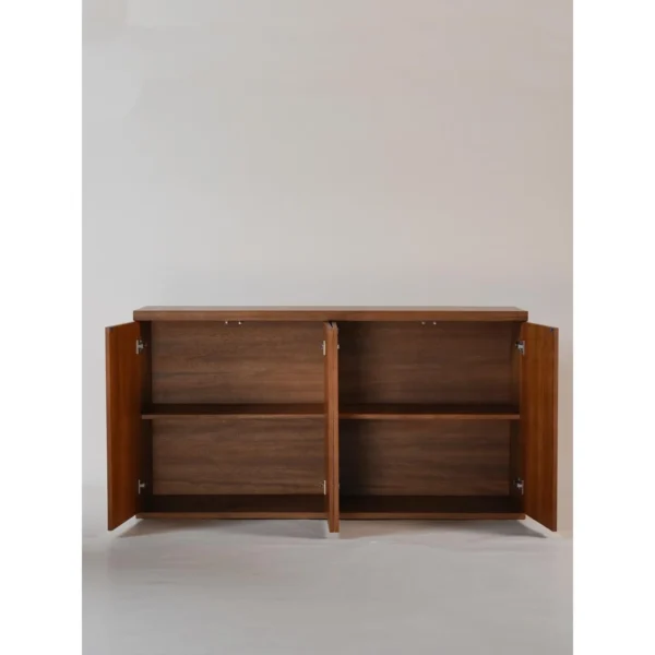 Suge Walnut Sideboard with Tumbling-Block Marquetry Doors in walnut — in a room setting