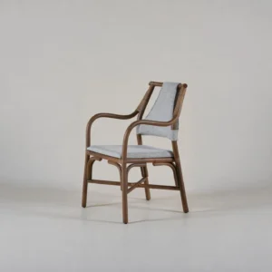 Suzhuo Chair in rattan — front view