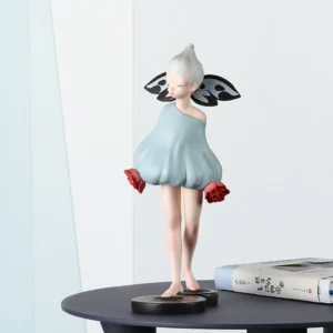 Symbiotic Rose Artist Figurine, Gift Boxed in blue — front view