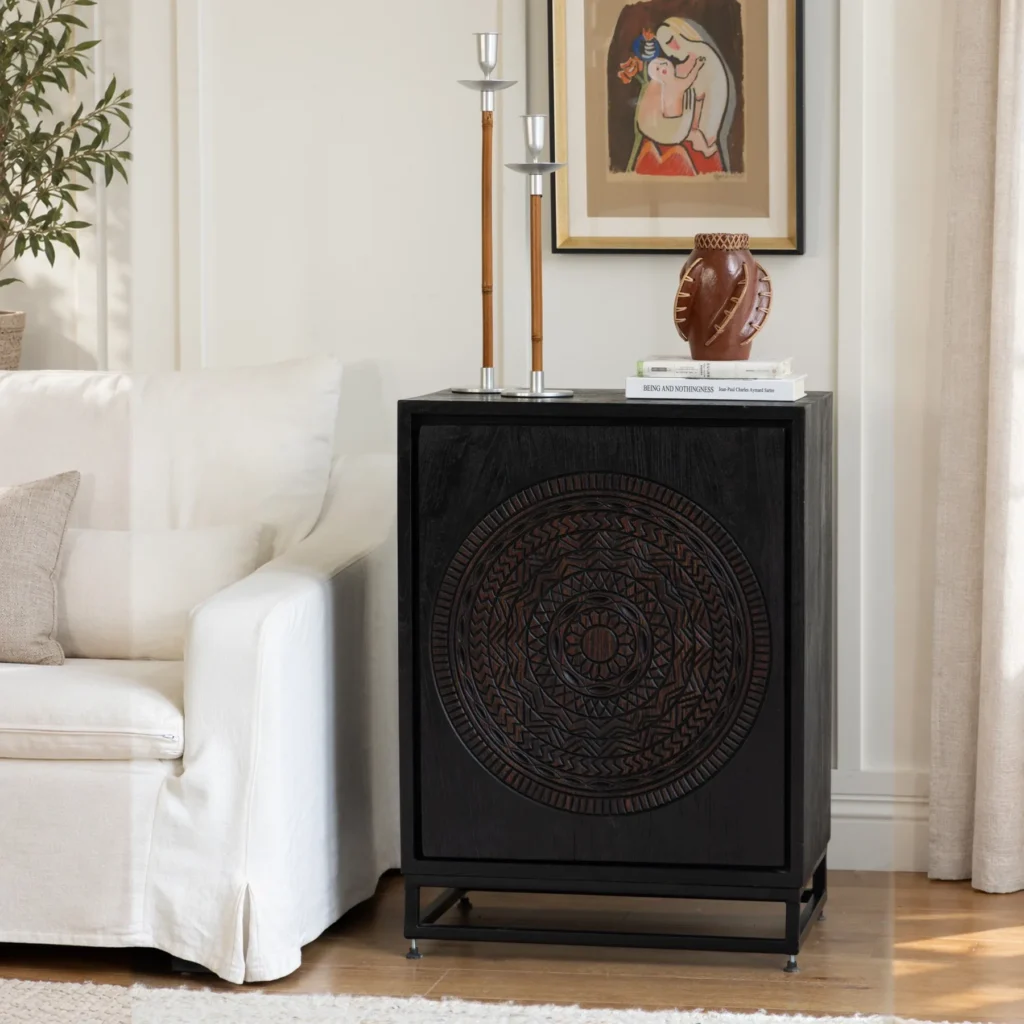 Teak Small Side Cabinet in teak — front view