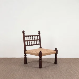 Terra Low Table in solid wood — front view