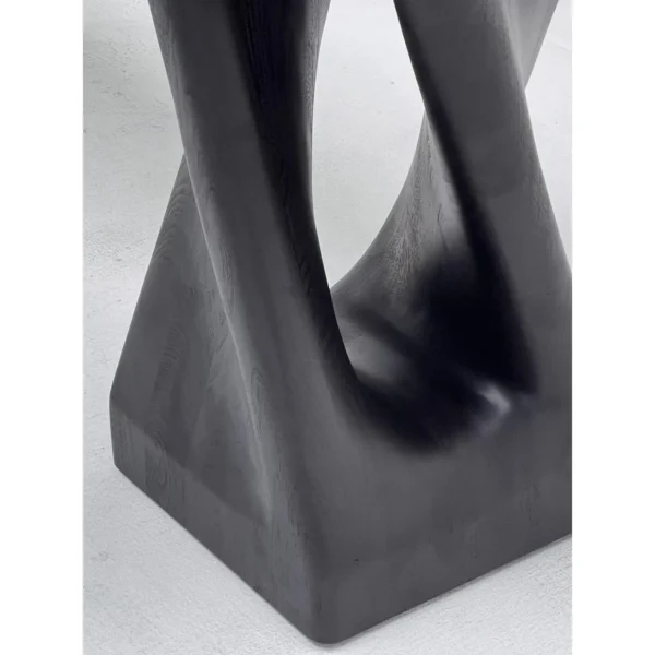 Smoked Black Wood Table in black — in a room setting