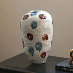 Jingdezhen Glossy White Vase in ivory — front view