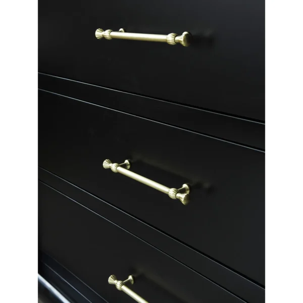 Vintage Black Gloss Sideboard in black — in a room setting