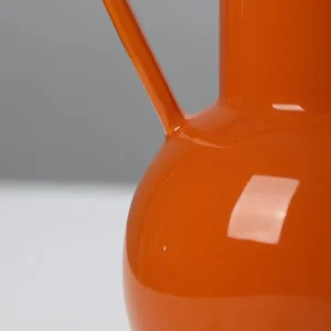 Glossy Round-Belly Ceramic Vases in Yellow, Green and White — in a room setting