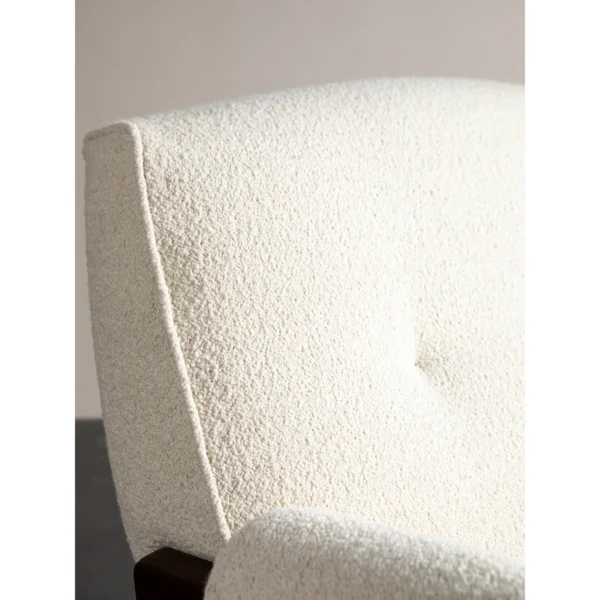 Vintage Swivel Lounge Chair in oatmeal — in a room setting