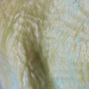 Jingdezhen Celadon Gradient Pomegranate Floor Vase, Large in olive — in a room setting