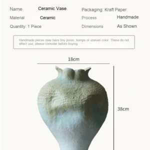 Jingdezhen Celadon Gradient Pomegranate Floor Vase, Large in olive — dimensions