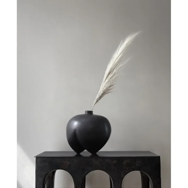 Wabi-Sabi Bisque Ceramic Vase, Extra Large in ivory — in a room setting