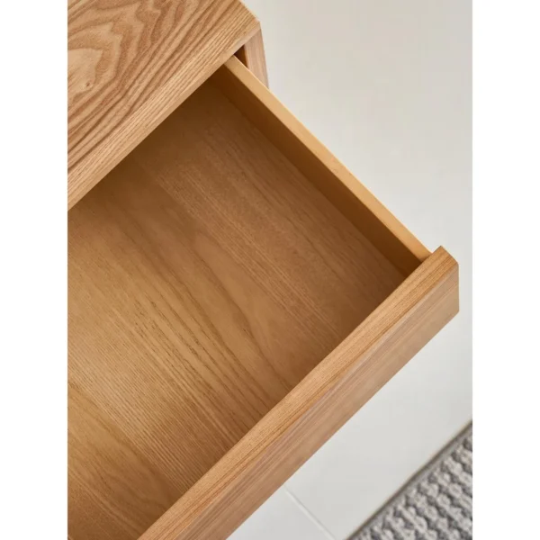 Waffle Ash Sideboard in natural oak — in a room setting