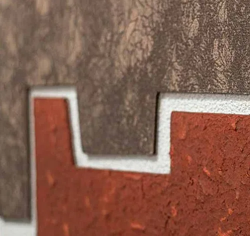 Stacked Colour Block Set of 2 in rose stone — detail