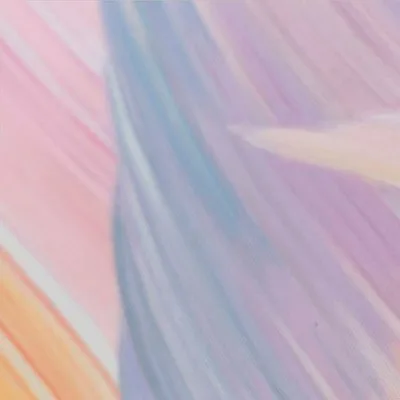 Pastel Swirl and Stripe Painting Set of 2, 90 x 120 cm Each in plum — detail