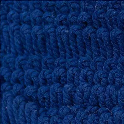 Tufted Colour Block Set of 2 in Cobalt and Magenta, 45 cm — detail