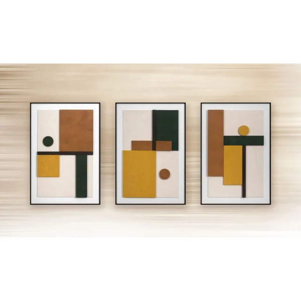 Bauhaus Colour Block Set of 3 in rust — in a room setting