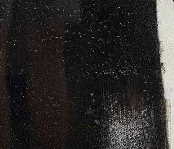 Black Stroke Abstract Painting Set of 2, 60 x 90 cm Each in black — detail