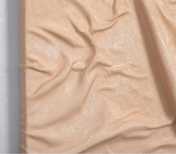 Crumpled Leather Relief Set of 2 in rose stone — detail