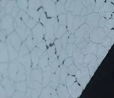 Glazed Tile Pair in Sky Blue and Black, Mirrored, 28 x 28 — detail