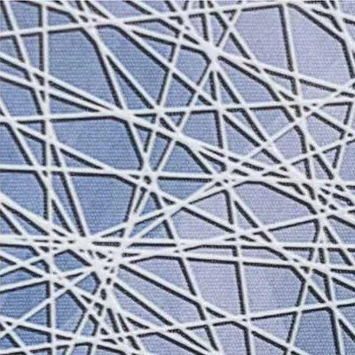Blue and Green Square Diptych in blue — detail