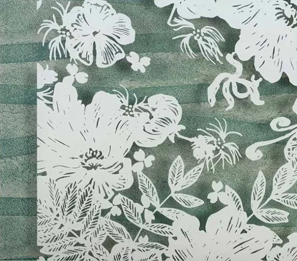 Sage Forest Silhouette Set of 2, 80 x 150 cm Overall in olive — detail