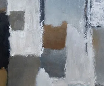 Patchwork Abstract Painting Set of 2, 80 x 120 cm Each in slate — detail