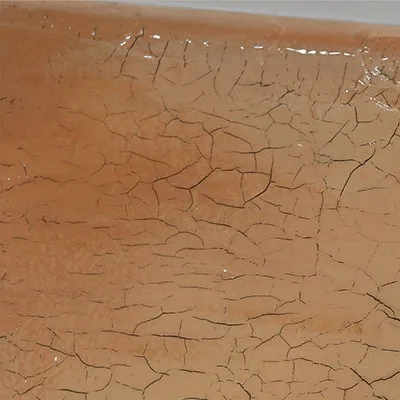 Rust and Copper Glazed Panel Set of 2, 80 x 80 cm Each in rust — detail