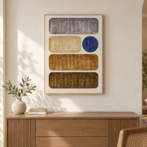 Stacked Capsule Painting in plum — front view