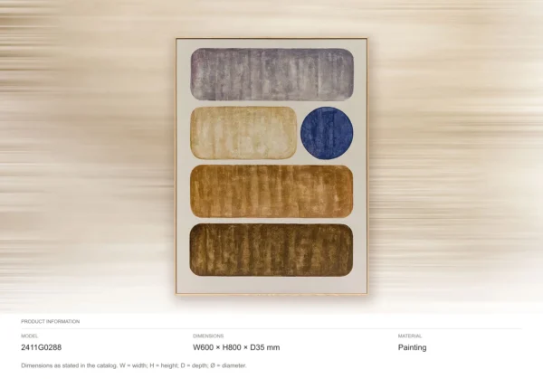 Stacked Capsule Painting in plum — dimensions
