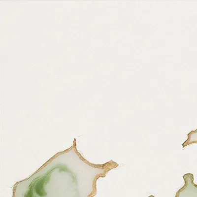 Sage Marble Ink Diptych with Gold Edge, 80 x 120 cm Each in olive — detail