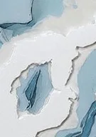 Blue Marble Ink Set of 6 with Gold Edge, 25 x 45 cm Each in blue — detail