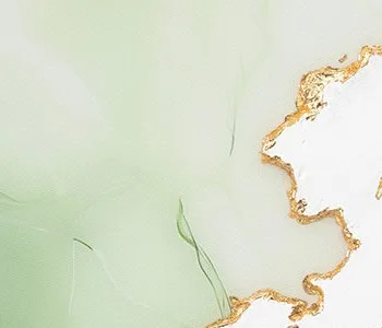 Sage and White Marble Ink Triptych in olive — detail