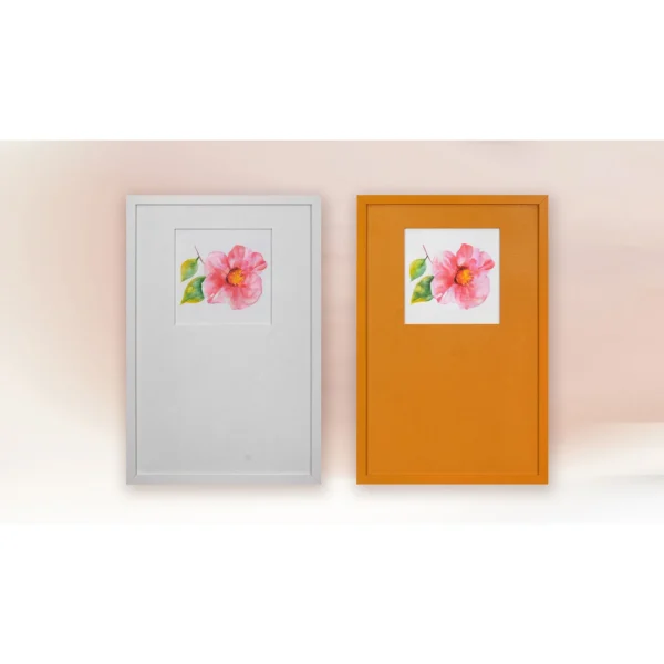 Pink Camellia Print Set of 2 in rose stone — in a room setting
