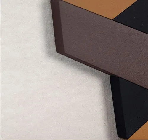 Wood Inlay Geometric Set of 2 in clay — detail