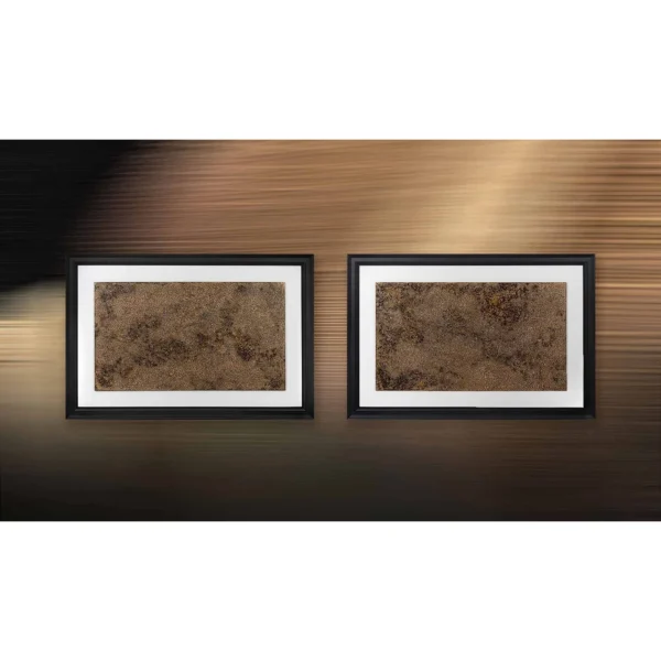 Bronze Speckle Panel Set of 2 in bronze — in a room setting