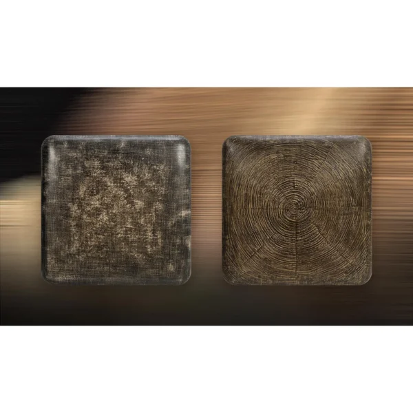 Glazed Bronze Slab Set of 2 in bronze — in a room setting