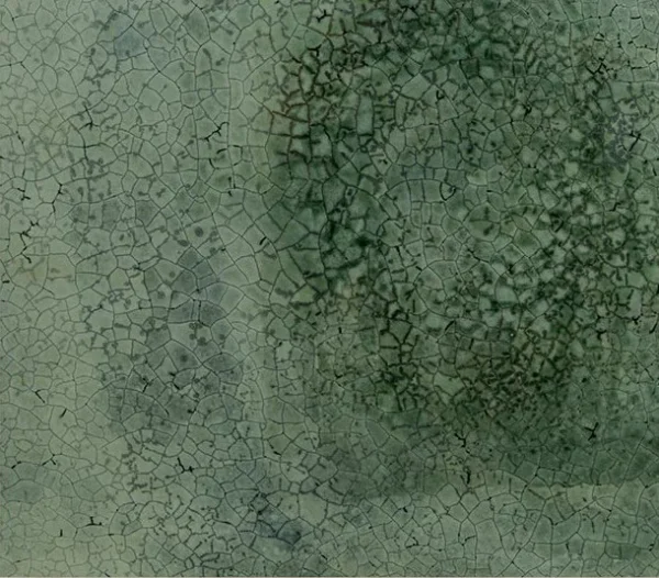 Glazed Slab Set of 2 in Sage and Mustard, 100 x 100 cm Each — detail