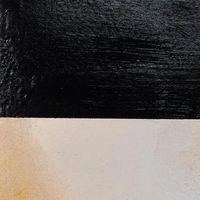 Black and Cream Glazed Tile Pair, Third, 35 x 35 cm Each in black — detail