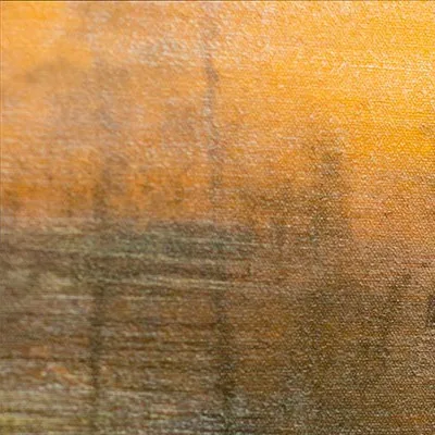 Golden Landscape Painting Set of 2 in brushed brass — detail