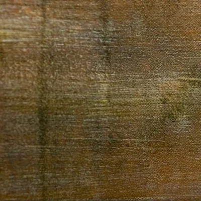 Golden Landscape Painting Set of 2 in brushed brass — detail