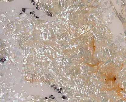 Silver Blossom on Blush Set of 2, 85 x 100 cm Overall in rose stone — detail