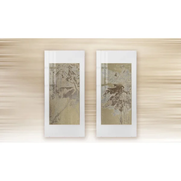 Mottled Bronze Fragment Set of 2 in bronze — in a room setting