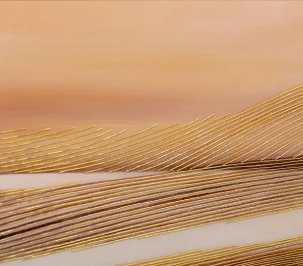 Oval Desert Sunset Set of 2, 75 x 130 cm Each in rust — detail