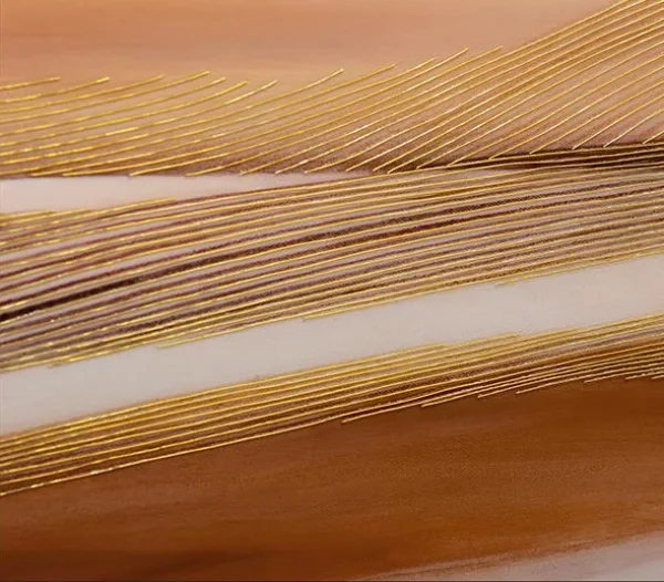 Oval Desert Sunset Set of 2, 75 x 130 cm Each in rust — detail