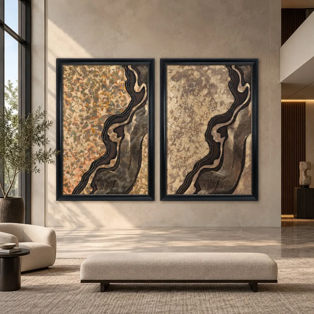 Black River Speckle Set of 2 in black — front view